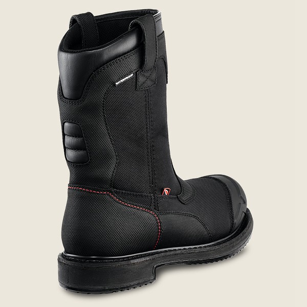 Red Wing Mens Safety Boots - Maxbond - 11-inch Waterproof Toe Pull-on - Black - QBR736509